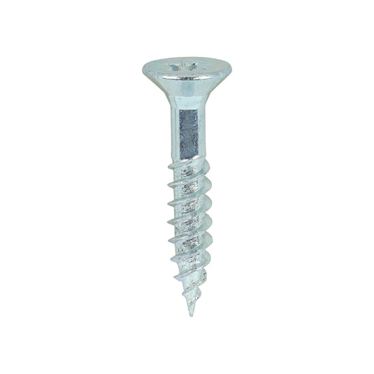 TIMCO Twin-Threaded Countersunk Silver Woodscrews - 12 x 1 1/4 - Image