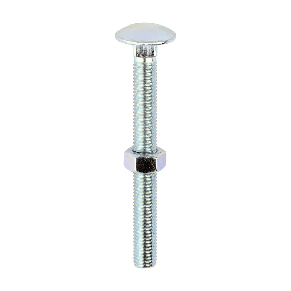 TIMCO Carriage Bolts DIN603 & Hex Full Nuts DIN934 Silver - M12 x 120 - Image