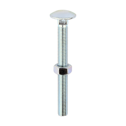 TIMCO Carriage Bolts DIN603 & Hex Full Nuts DIN934 Silver - M12 x 120 - Image