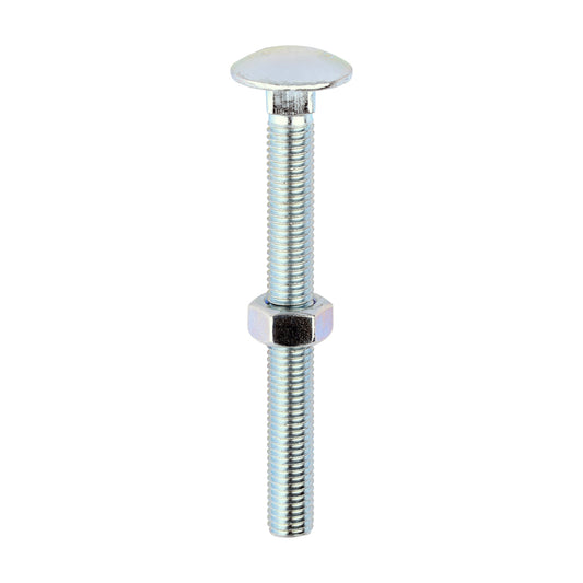 TIMCO Carriage Bolts DIN603 & Hex Full Nuts DIN934 Silver - M12 x 120 - Image