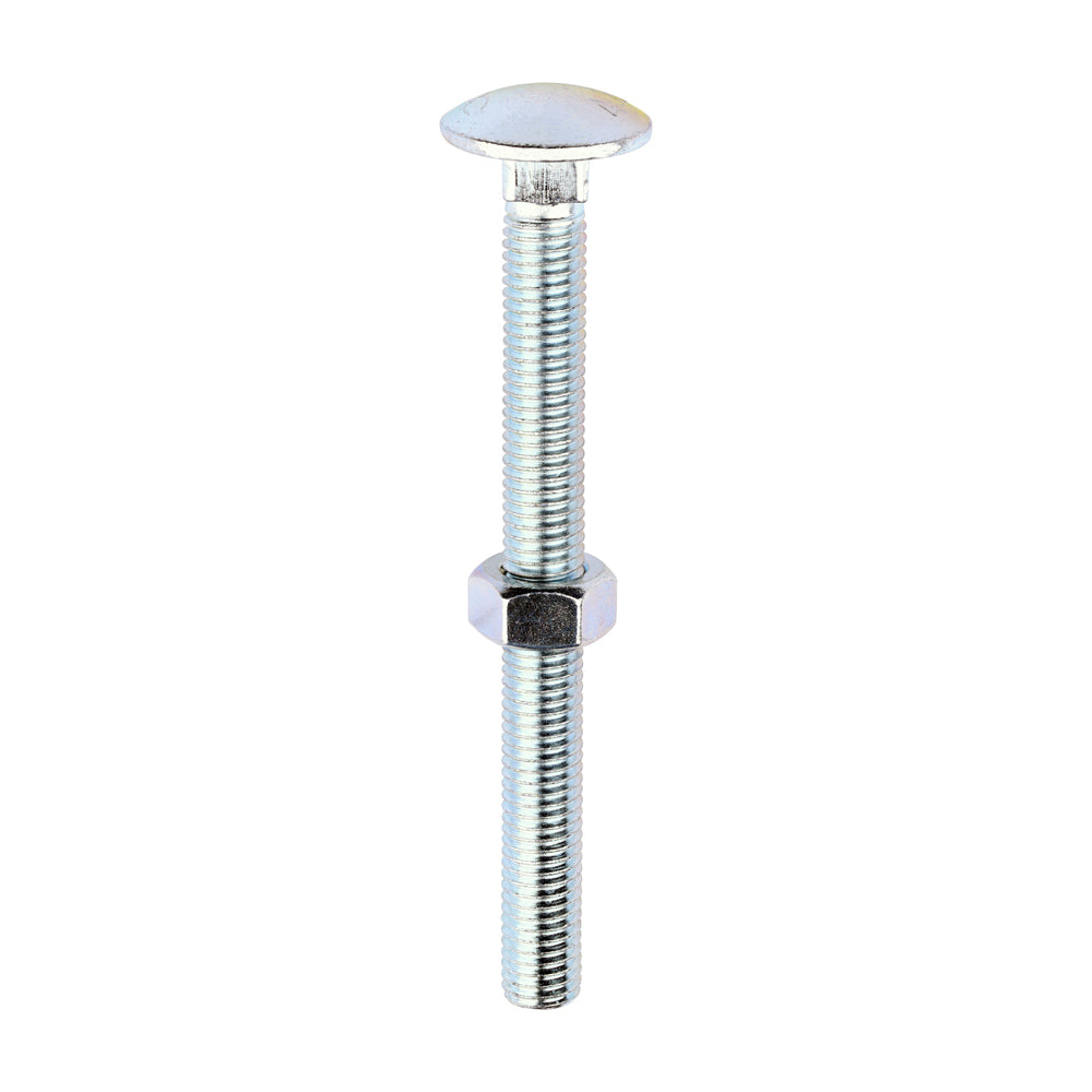 TIMCO Carriage Bolts DIN603 & Hex Full Nuts DIN934 Silver - M12 x 130 - Image