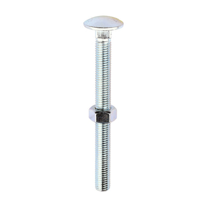 TIMCO Carriage Bolts DIN603 & Hex Full Nuts DIN934 Silver - M12 x 130 - Image