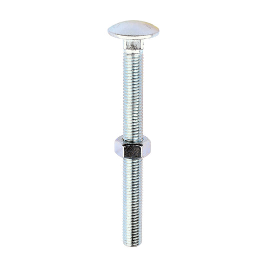 TIMCO Carriage Bolts DIN603 & Hex Full Nuts DIN934 Silver - M12 x 130 - Image