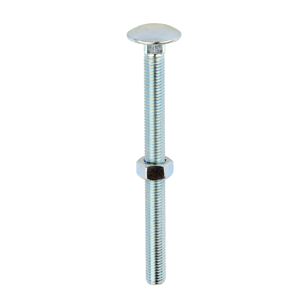 TIMCO Carriage Bolts DIN603 & Hex Full Nuts DIN934 Silver - M12 x 150 - Image