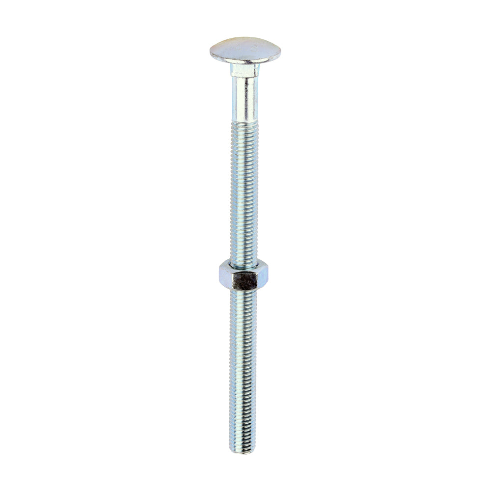 TIMCO Carriage Bolts DIN603 & Hex Full Nuts DIN934 Silver - M12 x 180 - Image