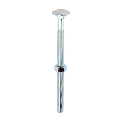 TIMCO Carriage Bolts DIN603 & Hex Full Nuts DIN934 Silver - M12 x 180 - Image