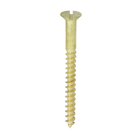 TIMCO Solid Brass Countersunk Woodscrews - 12 x 2 1/2 - Image