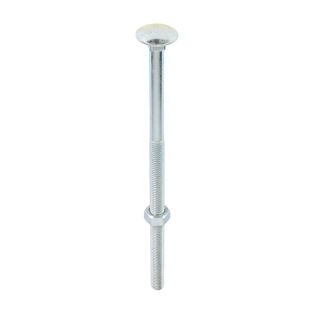 TIMCO Carriage Bolts DIN603 & Hex Full Nuts DIN934 Silver - M12 x 240 - Image