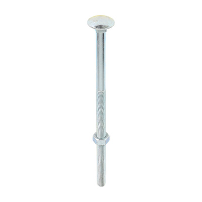 TIMCO Carriage Bolts DIN603 & Hex Full Nuts DIN934 Silver - M12 x 240 - Image
