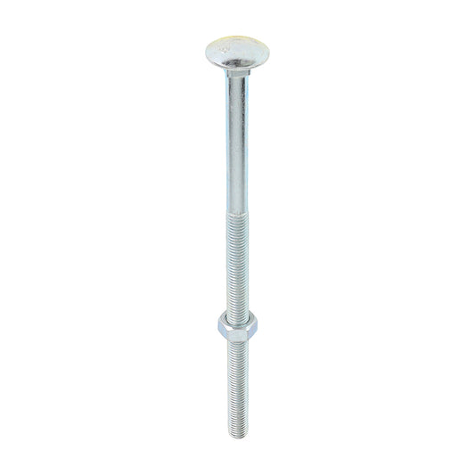 TIMCO Carriage Bolts DIN603 & Hex Full Nuts DIN934 Silver - M12 x 240 - Image