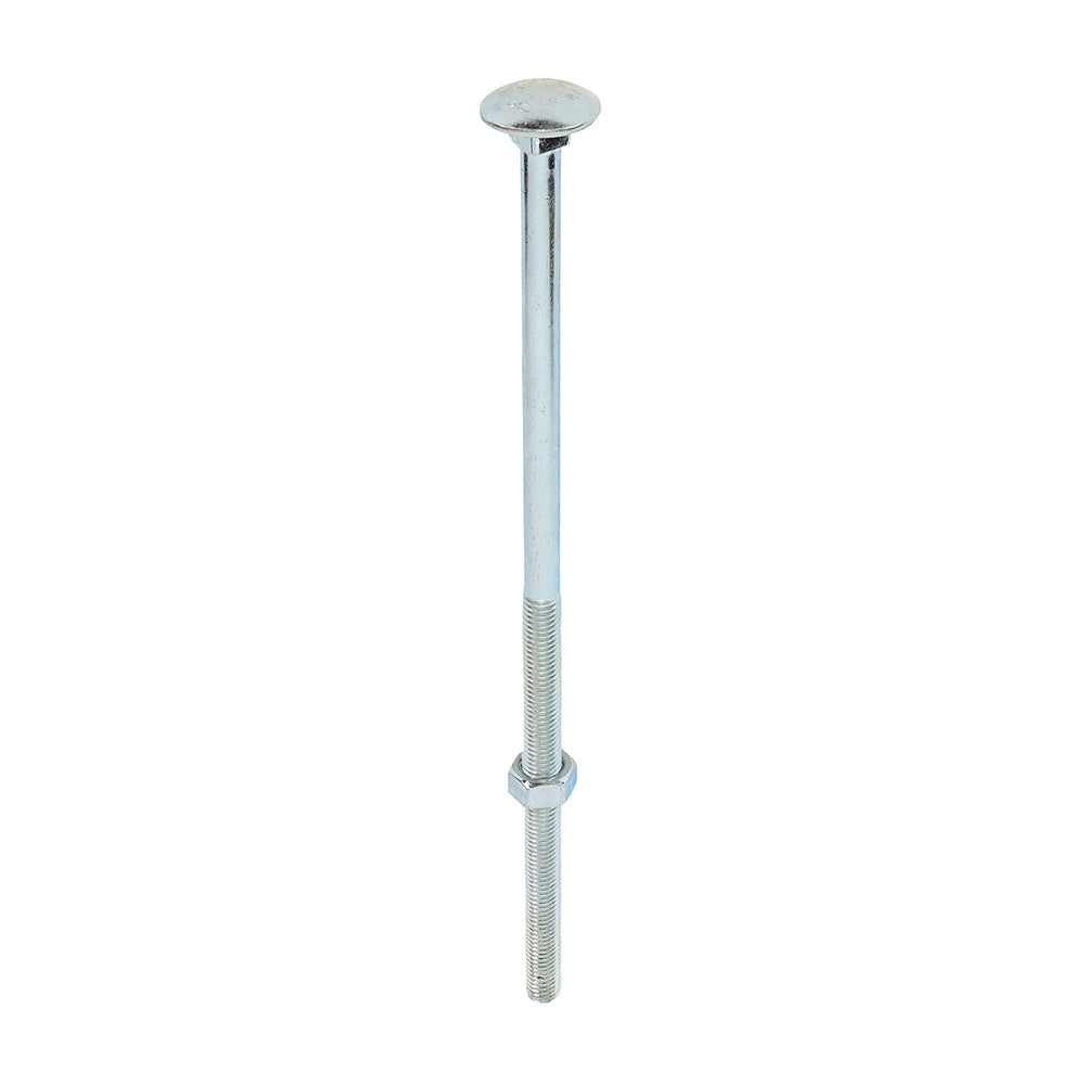 TIMCO Carriage Bolts DIN603 & Hex Full Nuts DIN934 Silver - M12 x 300 - Image