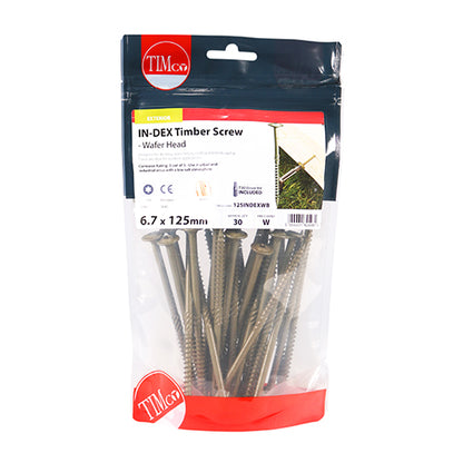 TIMCO Wafer Head Exterior Green Timber Screws  - 6.7 x 125 - Image