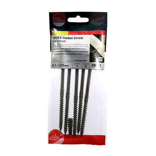 TIMCO Wafer Head Exterior Green Timber Screws  - 6.7 x 125 - Image