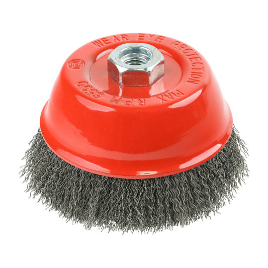 TIMCO Angle Grinder Cup Brush Crimped Steel Wire - 125mm - Image