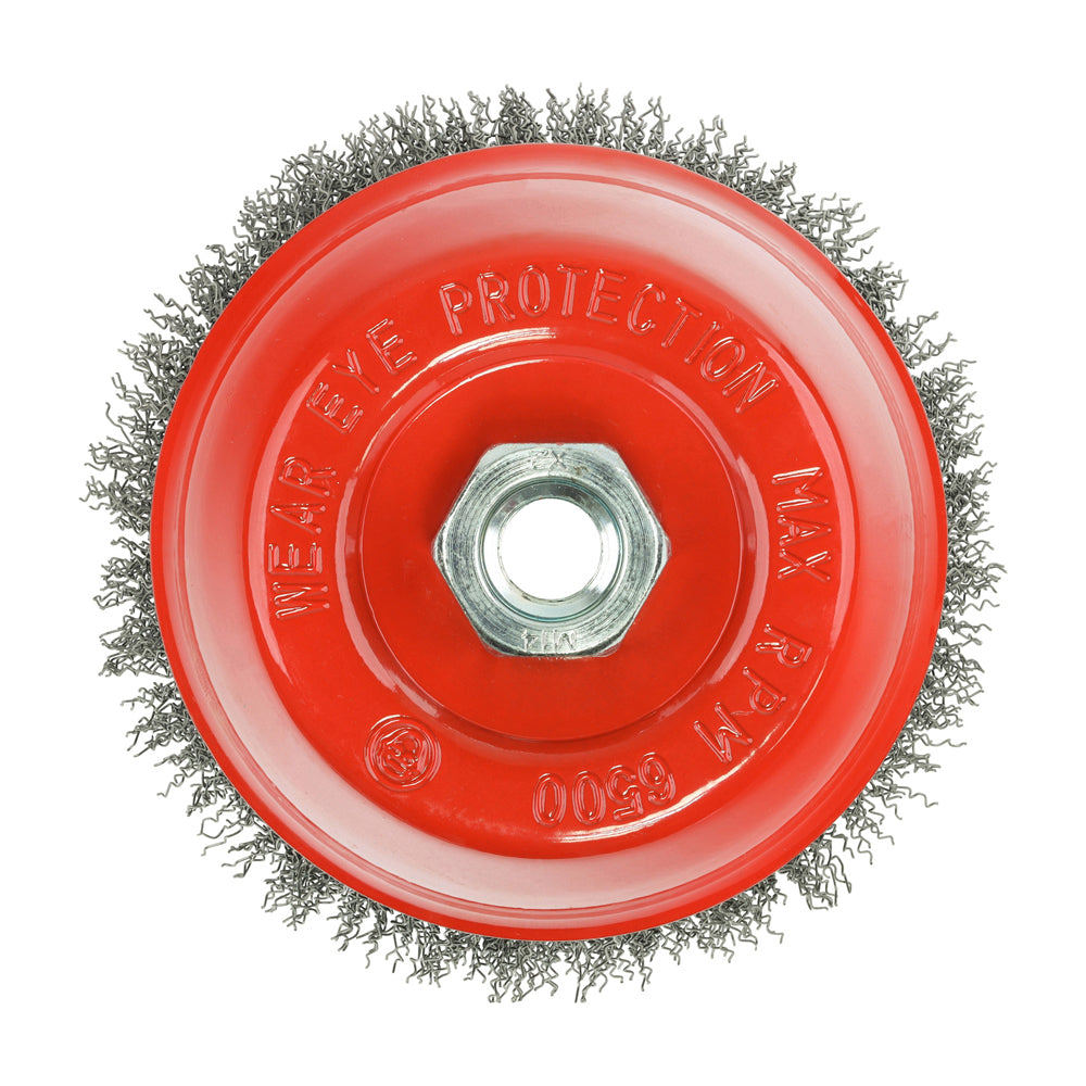 TIMCO Angle Grinder Cup Brush Crimped Steel Wire - 125mm - Image