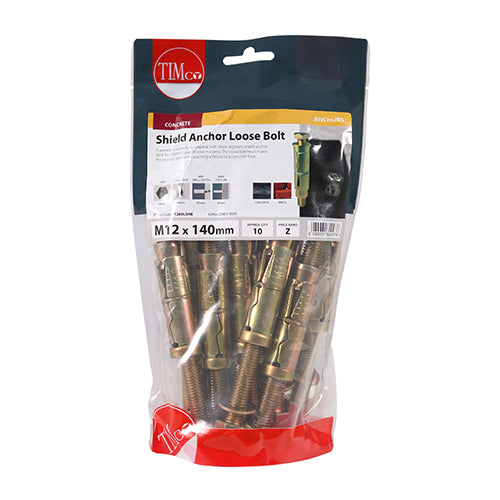 TIMCO Shield Anchors Loose Bolt Gold - M12:60L (M12 x 120) - Image