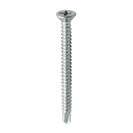 TIMCO Window Fabrication Screws Countersunk PH Self-Tapping Self-Drilling Point Zinc - 3.9 x 45 - Image
