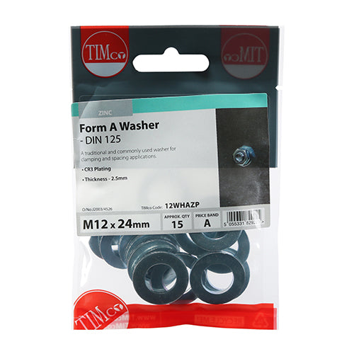 TIMCO Form A Washers DIN125-A Silver - M12 - Image