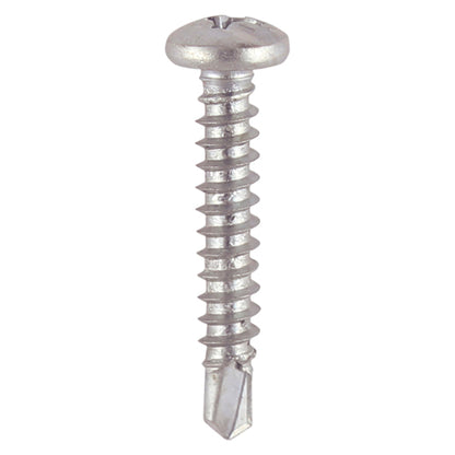 TIMCO Window Fabrication Screws Pan PH Self-Tapping Self-Drilling Point Martensitic Stainless Steel & Silver Organic - 4.2 x 13 - Image