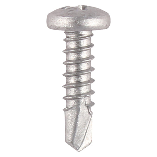 TIMCO Window Fabrication Screws Pan PH Self-Tapping Self-Drilling Point Martensitic Stainless Steel & Silver Organic - 4.2 x 25 - Image