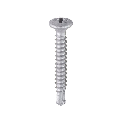 TIMCO Window Fabrication Screws Friction Stay Pan PH Self-Tapping Thread Self-Drilling Point Martensitic Stainless Steel & Silver Organic - 3.9 x 29 - Image