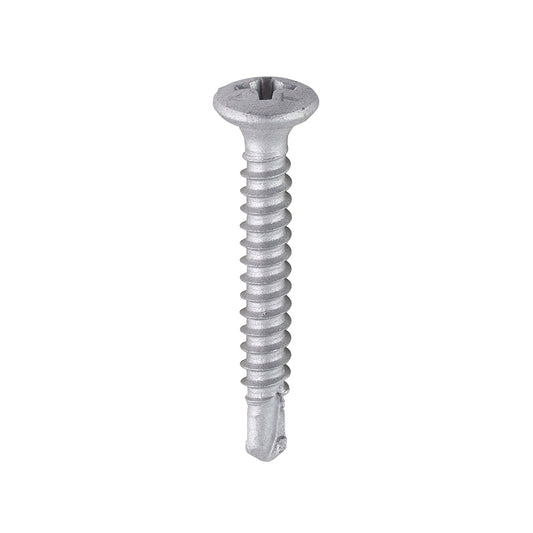 TIMCO Window Fabrication Screws Friction Stay Pan PH Self-Tapping Thread Self-Drilling Point Martensitic Stainless Steel & Silver Organic - 3.9 x 29 - Image