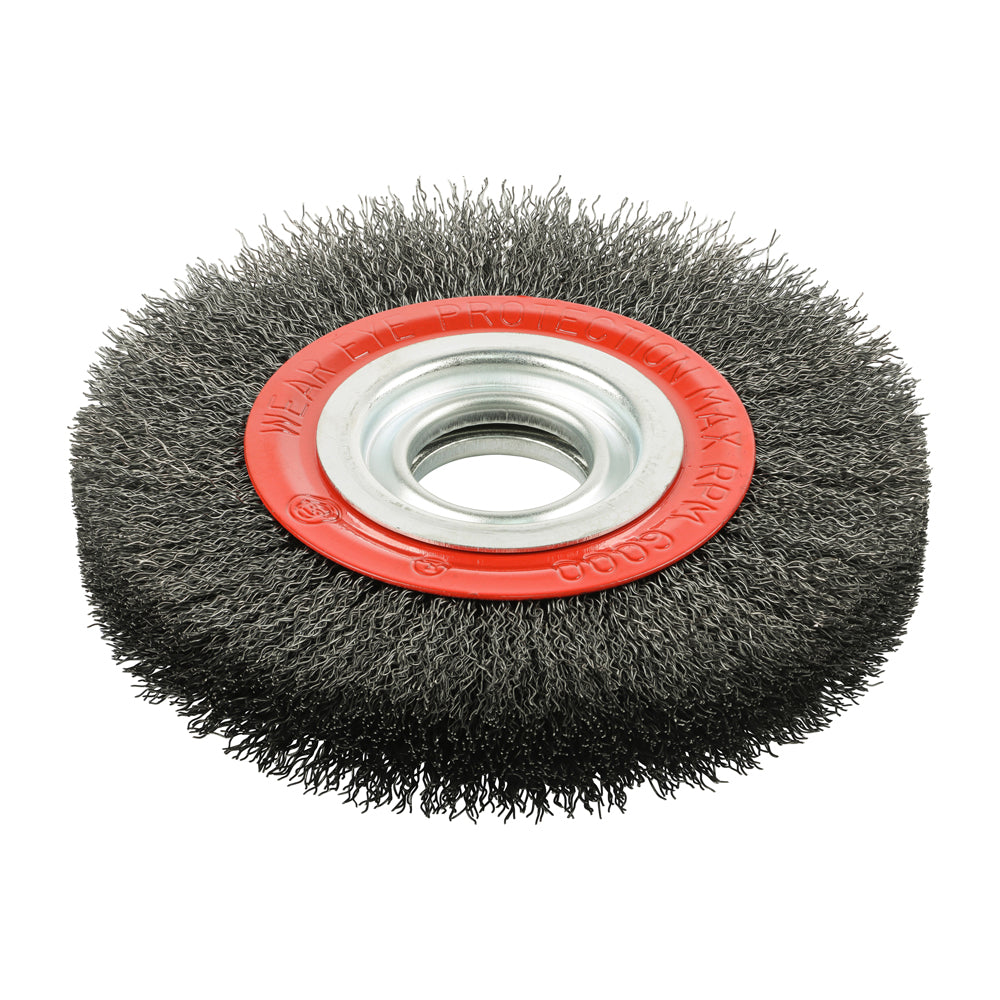 TIMCO Wheel Brush with Plastic Reducer Set Crimped Steel Wire - 150mm - Image