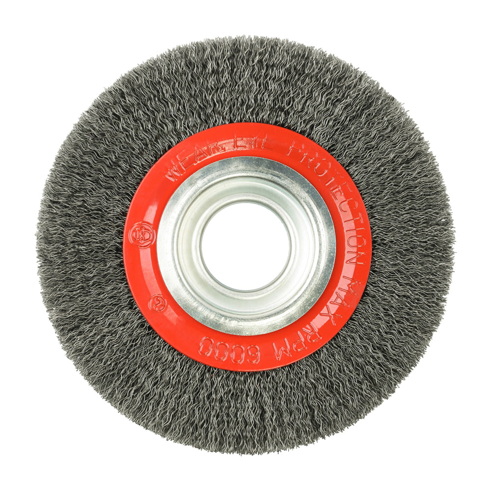TIMCO Wheel Brush with Plastic Reducer Set Crimped Steel Wire - 150mm - Image