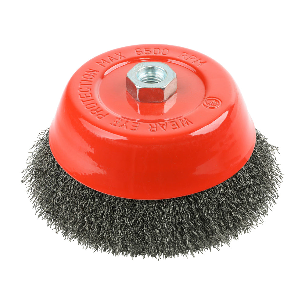 TIMCO Angle Grinder Cup Brush Crimped Steel Wire - 150mm - Image