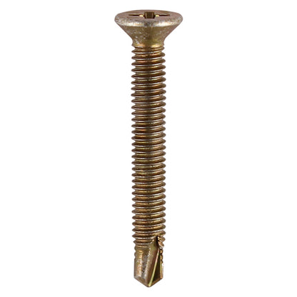 TIMCO Window Fabrication Screws Countersunk PH Metric Thread Self-Drilling Point Yellow - M4 x 16 - Image