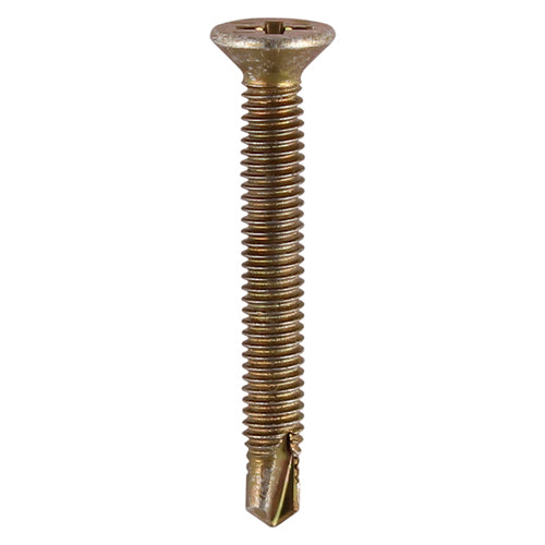 TIMCO Window Fabrication Screws Countersunk PH Metric Thread Self-Drilling Point Yellow - M4 x 25 - Image