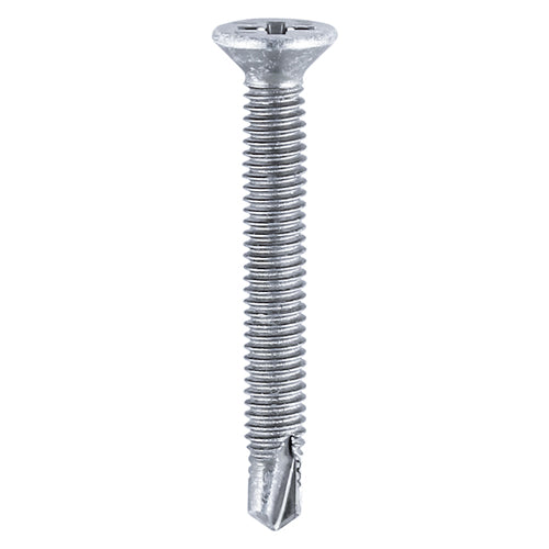 TIMCO Window Fabrication Screws Countersunk PH Metric Thread Self-Drilling Point Zinc - M4 x 32 - Image