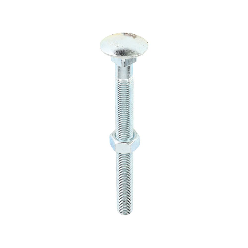 TIMCO Carriage Bolts DIN603 & Hex Full Nuts DIN934 Silver - M16 x 180 - Image