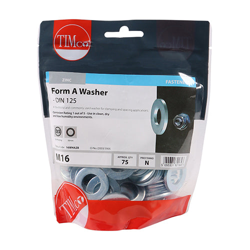 TIMCO Form A Washers DIN125-A Silver - M16 - Image