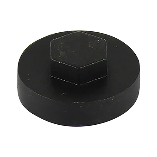 TIMCO Hex Head Cover Caps Black - 19mm - Image