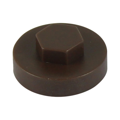 TIMCO Hex Head Cover Caps Van Dyke Brown - 19mm - Image