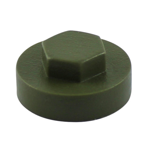 TIMCO Hex Head Cover Caps Olive Green - 19mm - Image