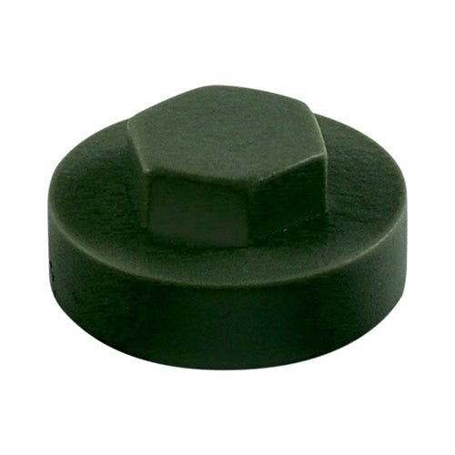 TIMCO Hex Head Cover Caps Juniper Green - 19mm - Image