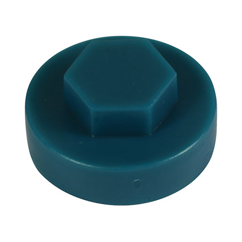 TIMCO Hex Head Cover Caps Ocean Blue - 19mm - Image