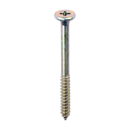 TIMCO Element Screws Shallow Pan Countersunk PH Self-Tapping Thread AB Point Yellow - 4.8 x 55 - Image