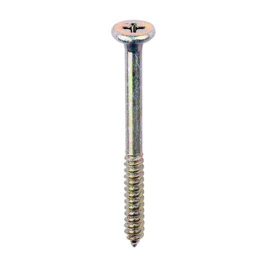 TIMCO Element Screws Shallow Pan Countersunk PH Self-Tapping Thread AB Point Yellow - 4.8 x 55 - Image