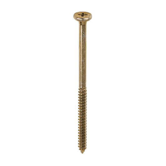TIMCO Element Screws Shallow Pan Countersunk PH Self-Tapping Thread AB Point Yellow - 4.8 x 80 - Image