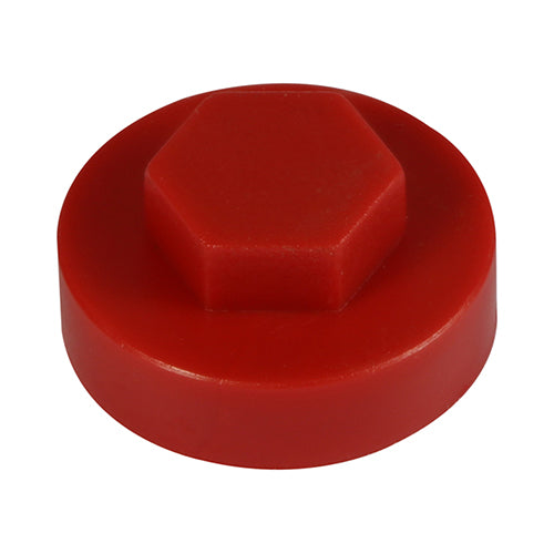 TIMCO Hex Head Cover Caps Flame Red - 19mm - Image