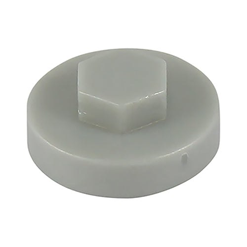 TIMCO Hex Head Cover Caps White Aluminium - 19mm - Image