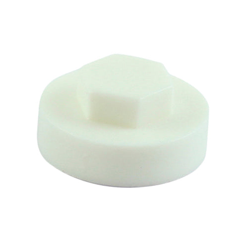 TIMCO Hex Head Cover Caps Pure White - 19mm - Image
