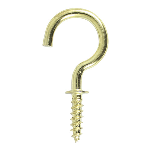 TIMCO Cup Hooks Round Electro Brass - 19mm - Image
