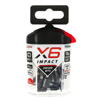 TIMCO X6 Impact Phillips Driver Bit - No.1 x 25 - Image