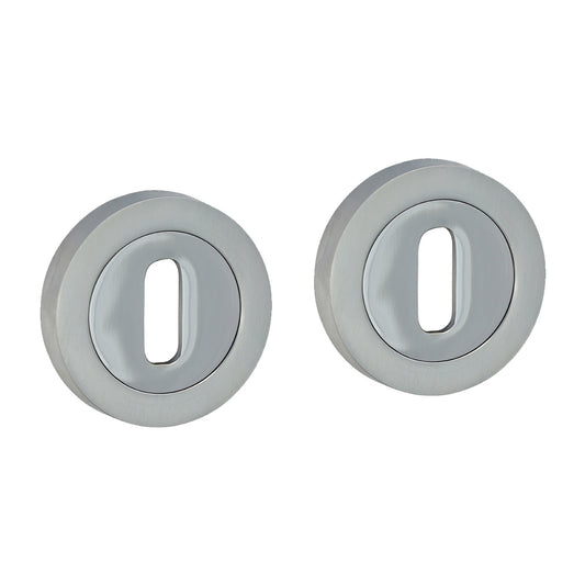 TIMCO Standard Profile Escutcheon - Polished & Satin Chrome - 49mm - Image