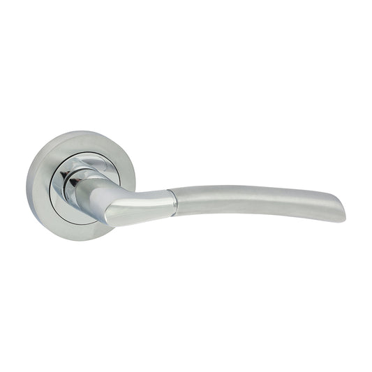 TIMCO Shavington Lever On Rose Handles - Polished & Satin Chrome - 49mm - Image
