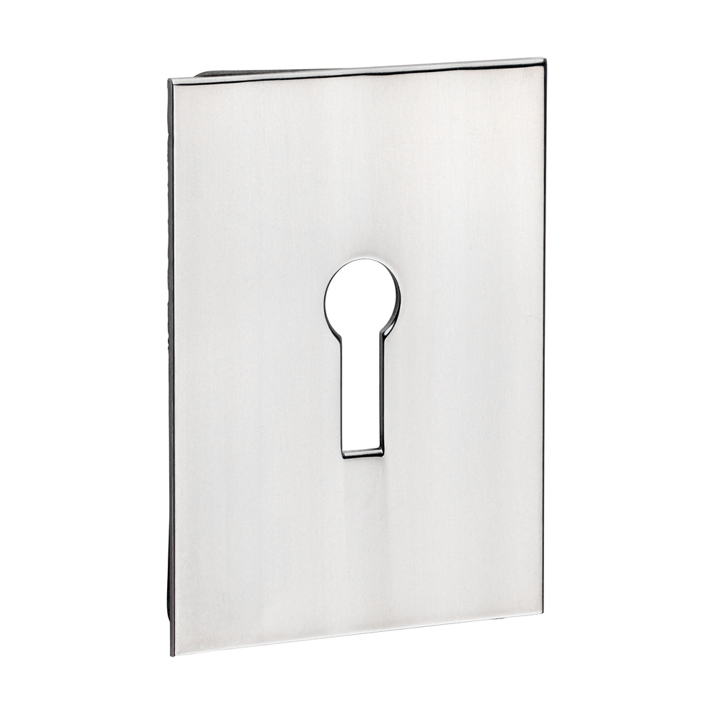 TIMCO Lock Profile Self-Adhesive Escutcheon - Oblong - Polished Stainless Steel - 65 x 47mm - Image